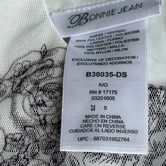 NWT Floral Victorian Dress Bonnie Jean Size 5 - Picture 3 of 6